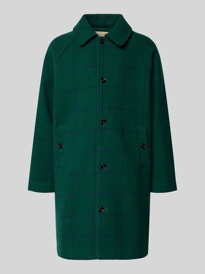 BLKVIS Lange jas met kentkraag Donkergroen - 2