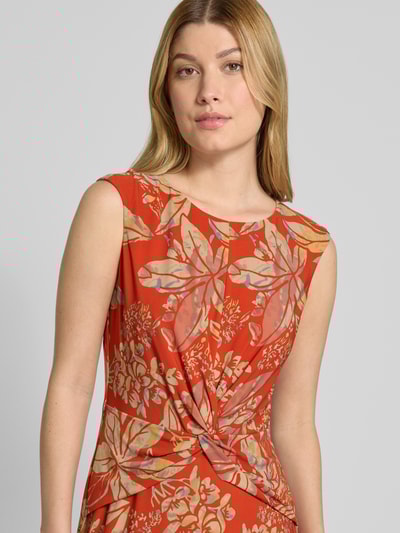 Lauren Ralph Lauren Midikleid mit Knotendetail Modell 'TESSANNE' Rot Melange 3