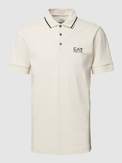 EA7 Emporio Armani Koszulka polo z nadrukiem z logo Złamany biały 2