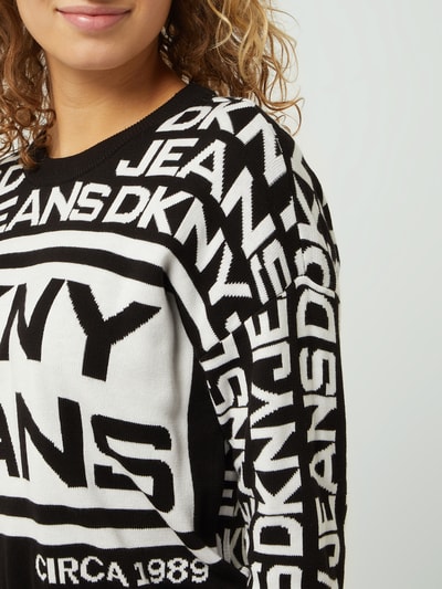 DKNY JEANS Pullover mit Logo-Muster  Black 3