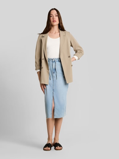 Tom Tailor Denim slim fit shirt met lange mouwen van katoenmix Offwhite - 1
