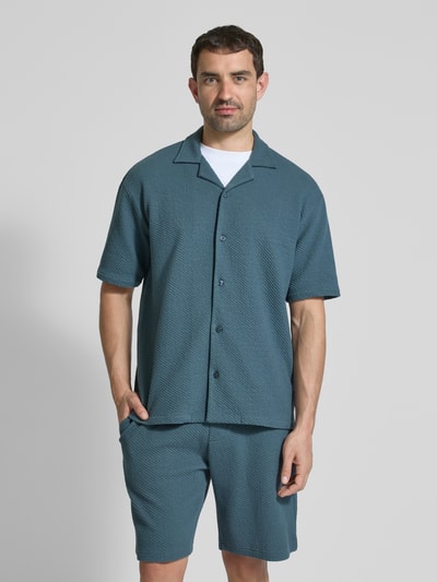 MCNEAL Freizeithemd mit Reverskragen Petrol 4