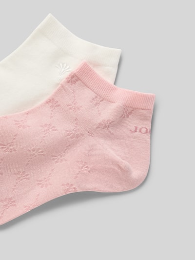 Produktfoto, Socken aus Baumwoll-Mix im 2er-Pack von JOOP! Collection, Damen Socken mit Stretch-Anteil, Rippenbündchen, Label-Stitching in zartem Rosa und Weiß auf hellem Hintergrund
