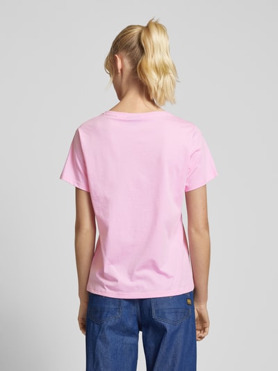 Hugo Blue T-Shirt mit Label-Stitching Modell 'Classic' Pink 5