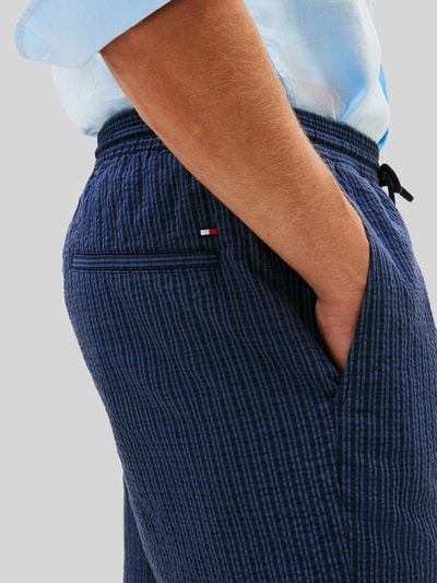 Tommy Hilfiger Szorty chinosy z seersucker model 'DOVER' Granatowy 3