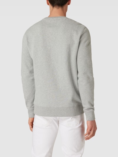 Lindbergh Sweatshirt met logomotief, model 'Brand carrier o-neck' Lichtgrijs gemêleerd - 5