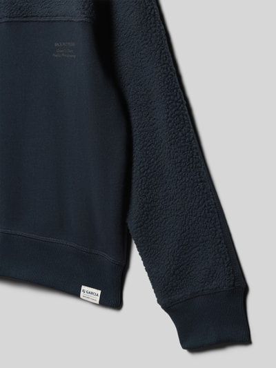 Garcia Sweatshirt mit gerippten Abschlüssen Dunkelblau 2