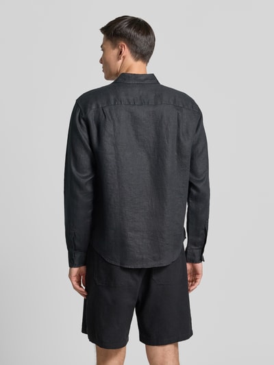 GAP Regular Fit Leinenhemd mit Kentkragen Black 5