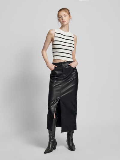 Calvin Klein Jeans Leren rok in 5-pocketmodel Zwart - 1