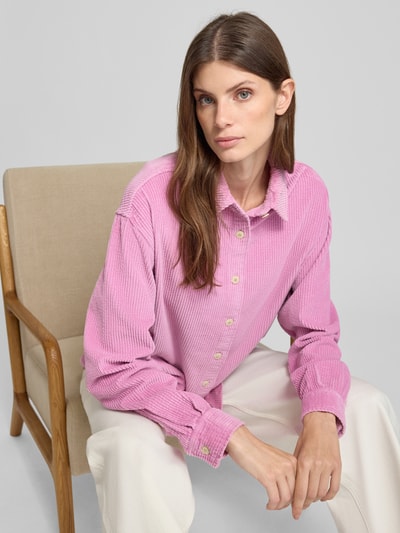 American Vintage Relaxed fit overhemdblouse van corduroy, model 'PADOW' Rosé - 3