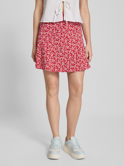 Tommy Jeans Ausgestellter Mini-Rock mit Allover-Muster Rot 4
