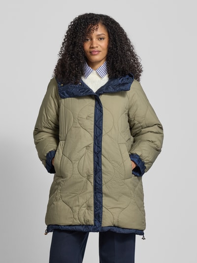 Weekend Max Mara Płaszcz pikowany o kroju regular fit z kapturem model ‘ANFORA’ Granatowy 6
