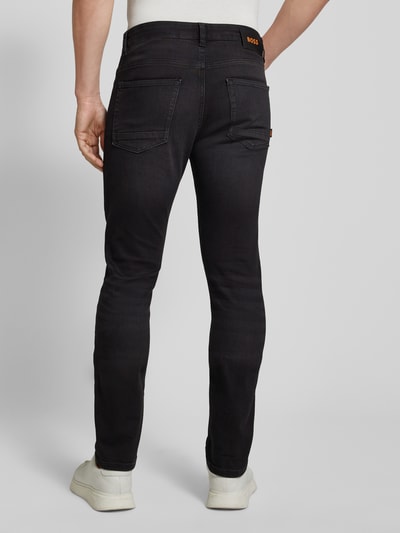 BOSS Orange Slim Fit Jeans mit Label-Detail Modell 'Delaware' Dunkelblau 5