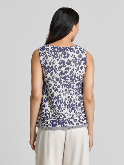 Marc Cain Stricktop aus Viskose-Mix mit Rundhalsausschnitt Offwhite 5