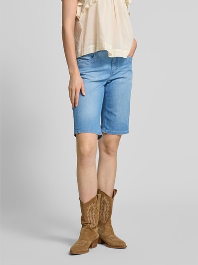 Angels Regular fit bermuda met elastische band, model 'SPORTY' Blauw - 4