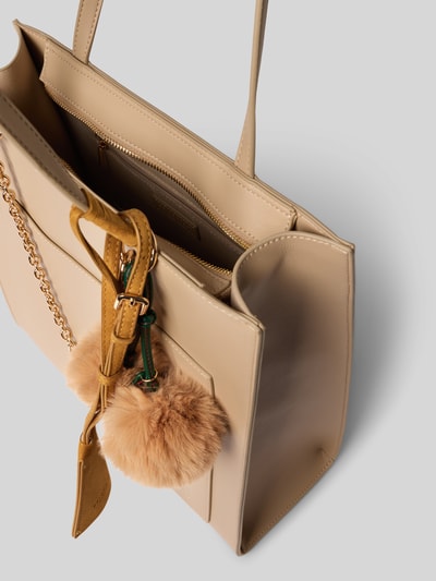 Seidenfelt Shopper met hanger, model 'Lyby' Beige - 5