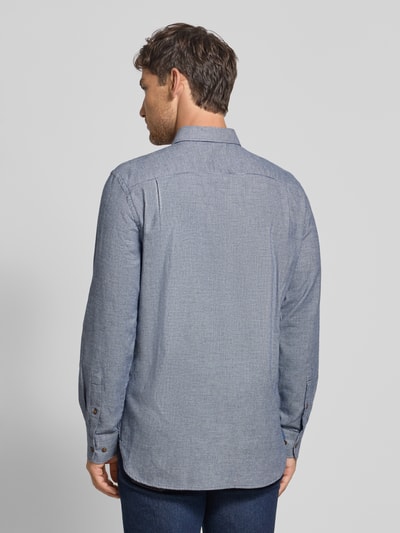 Christian Berg Men Vrijetijdsoverhemd met knoopsluiting Marineblauw - 5