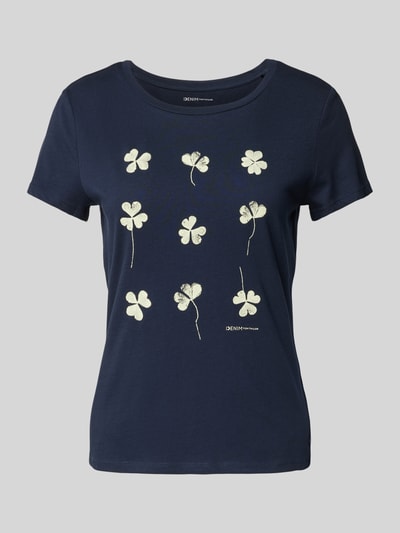 Tom Tailor Denim T-Shirt mit Motiv- und Label-Print Dunkelblau 2