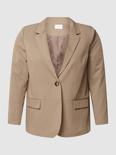 KAFFE Curve PLUS SIZE Blazer mit Pattentaschen Modell 'Sakira' Taupe 2