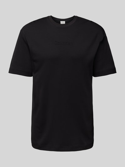 CK Calvin Klein T-Shirt mit Label-Detail Modell 'TECH INTERLOCK' Black 2