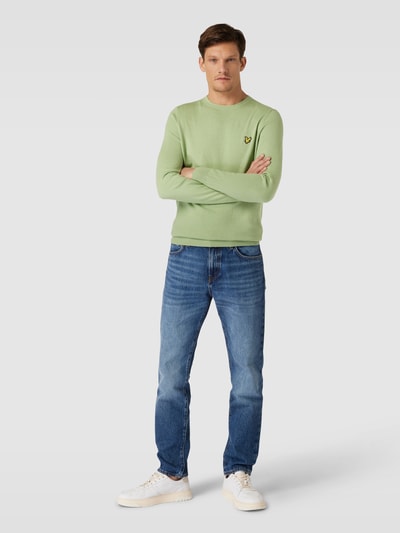 Lyle & Scott Gebreide pullover met motiefpatch Groen - 1