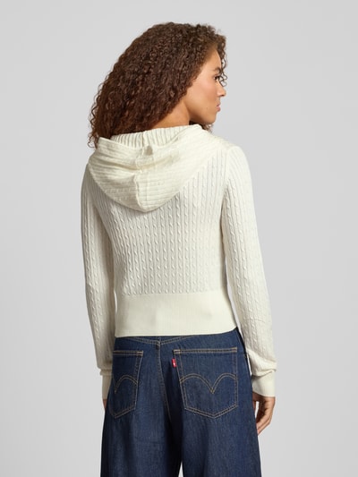 GUESS Jeans Gebreid jack met wol en zijde Ecru - 5