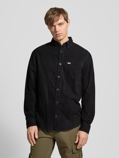 Tommy Jeans Freizeithemd mit Knopfleiste Black 4