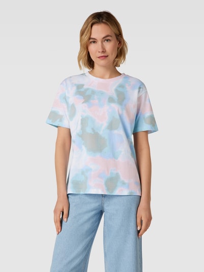 Jake*s Casual T-shirt met all-over motief Lindegroen - 4