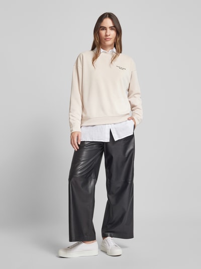 Jake*s Collection Sweatshirt met statementdetail Ecru - 1