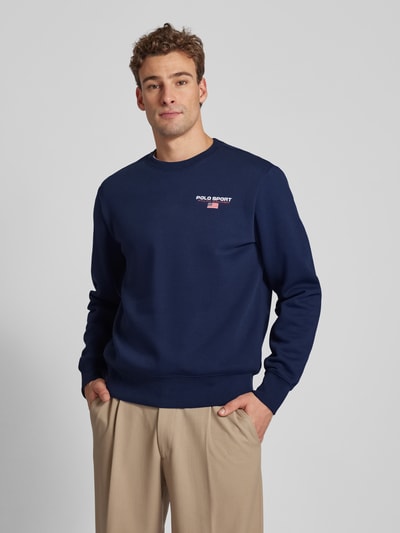 Polo Sport Sweatshirt mit Label-Print Dunkelblau 4