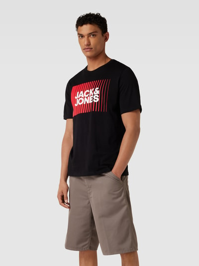 Jack & Jones T-shirt z nadrukiem z logo model ‘CORP’ Czarny 4