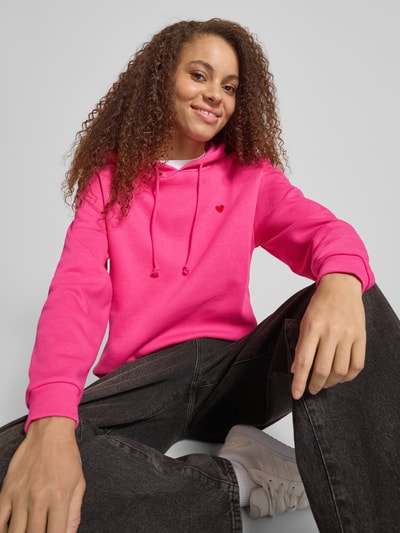 PIECES Regular Fit Hoodie aus Baumwoll-Mix Modell 'CHILLI' Pink 3