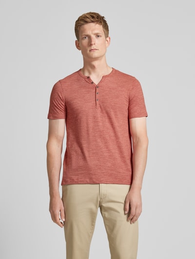 MCNEAL T-shirt z krótką listwą guzikową Rdzawoczerwony 4