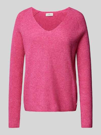 Fynch-Hatton Strickpullover mit V-Ausschnitt Pink 2