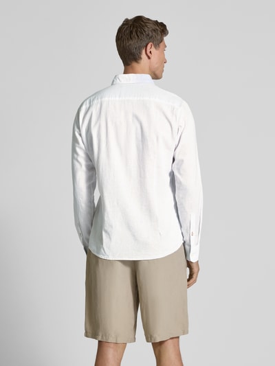 JOOP! Jeans Freizeithemd mit Knopfleiste Modell 'Hanson' Weiss 5