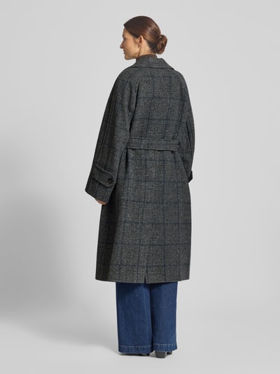 Weekend Max Mara Płaszcz wełniany o kroju regular fit z paskiem model ‘SESTRI’ Ciemnoszary 5