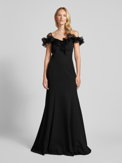 TROYDEN COLLECTION Abendkleid mit Volants Black 4