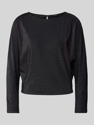 OPUS Longsleeve mit U-Boot-Ausschnitt Modell 'Siglam' Black 2