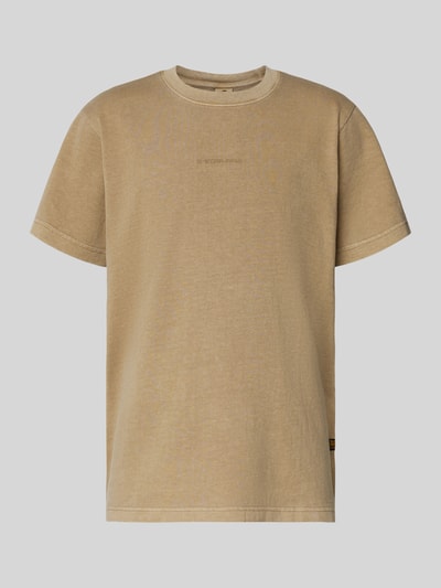 G-Star Raw T-Shirt mit Label-Patch Beige 2