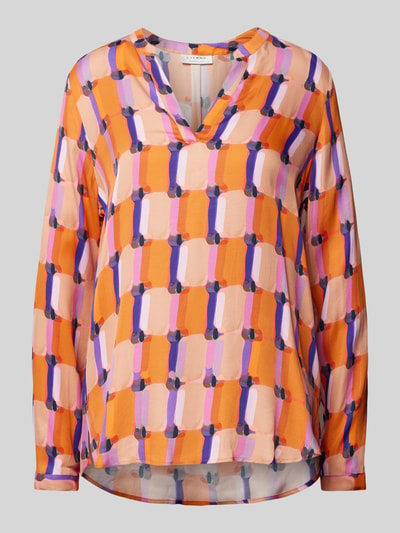 Eterna Blouse met all-over print Oranje - 2