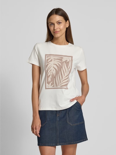 comma T-Shirt mit Motiv-Print Offwhite 4