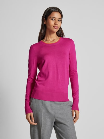 Christian Berg Woman Gebreide pullover met ronde hals Fuchsia - 4