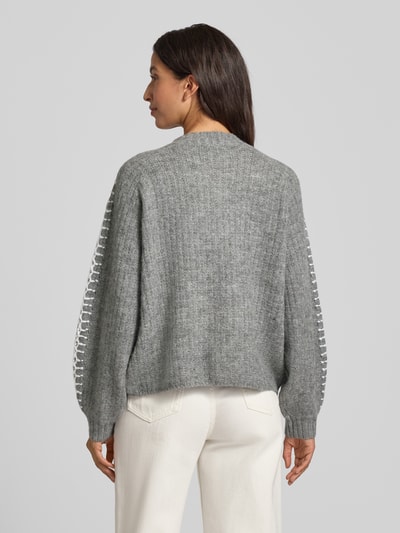 YAS Cardigan met ronde hals, model 'OLLY' Middengrijs - 5