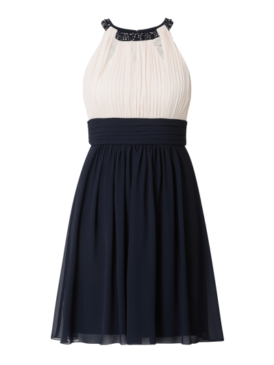 Jake*s Cocktail Cocktailkleid aus Chiffon mit Ziersteinen  Marine Melange 2