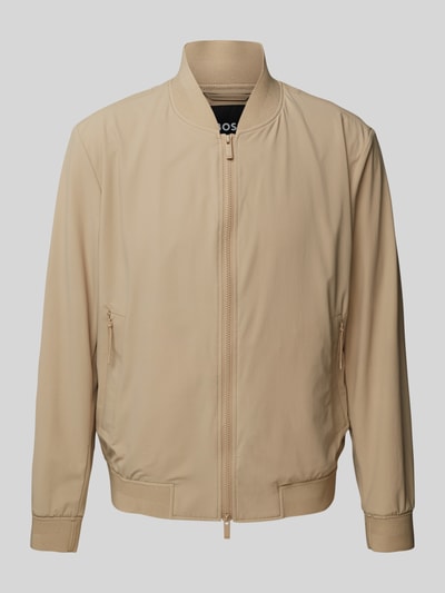 BOSS Bomberjacke mit Zweiwege-Reißverschluss Modell 'Hanry' Beige 2