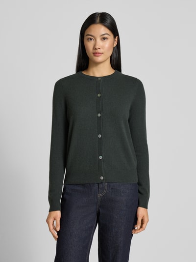 Christian Berg Woman Kurtka z dzianiny z kaszmiru z okrągłym dekoltem Ciemnozielony 4