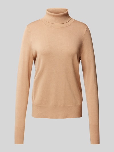 Christian Berg Woman Gebreide pullover met ribboorden Camel gemêleerd - 2