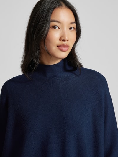 Drykorn Gebreide pullover van scheerwol met opstaande kraag, model 'LYZA' Marineblauw - 3