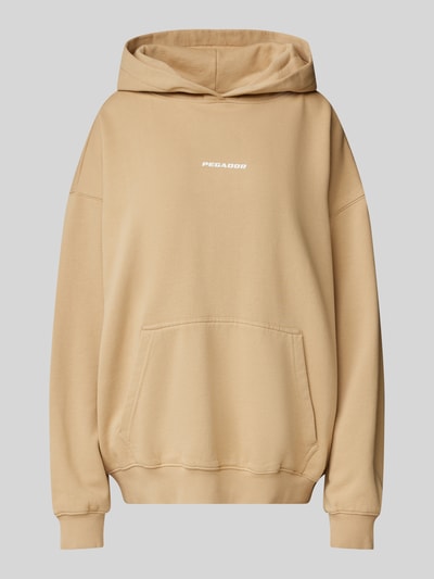 Pegador Oversized Hoodie mit Label-Print Sand 2