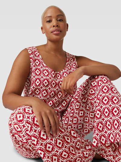 ONLY CARMAKOMA PLUS SIZE Tanktop mit Allover-Muster Modell 'LUXODA' Rostrot 3